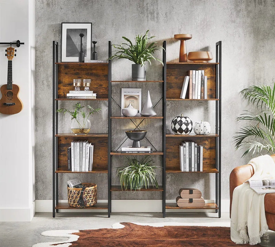Jaliyah 166Cm H X 158Cm W Steel Etagere Bookcase
