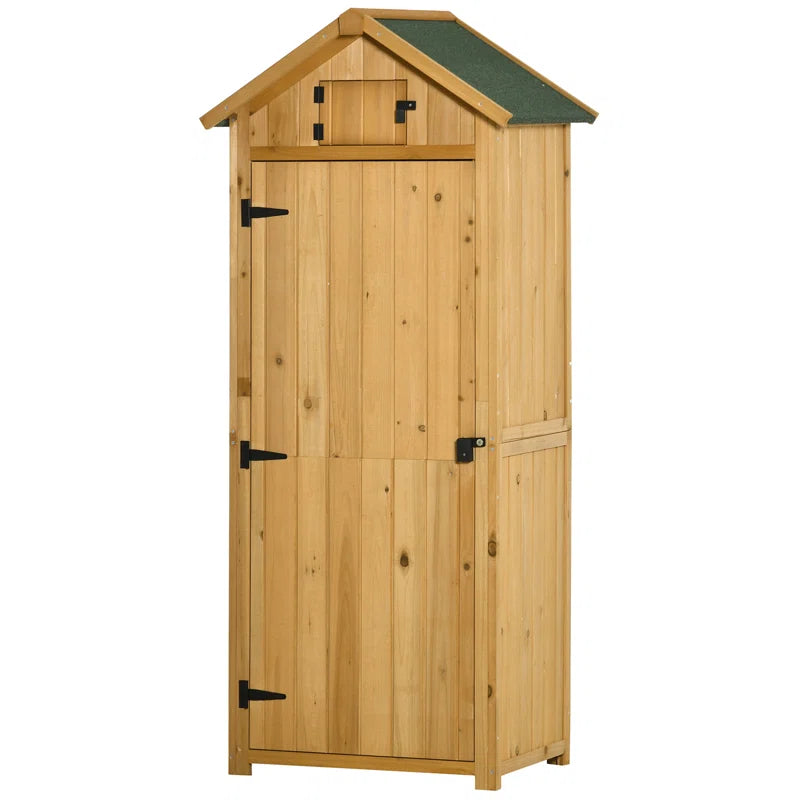 2.5 Ft. W X 1.8 Ft. D Solid Wood Tongue & Groove Steep Slope Tool Shed