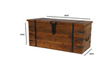 Balic Solid Wood Trunk Coffee Table with Storage