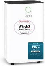 12L Low Energy Dehumidifier with Laundry Drying Mode & Continuous Drainage