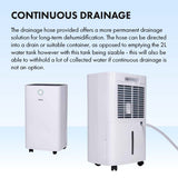 12L Low Energy Dehumidifier with Laundry Drying Mode & Continuous Drainage
