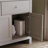 Arlington Sideboard, Buffet Table and Cupboard Cabinet, Grey & Oak