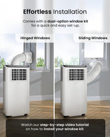 9000 BTU Smart Portable Air Conditioner with WiFi, Dehumidifier & Sleep Mode