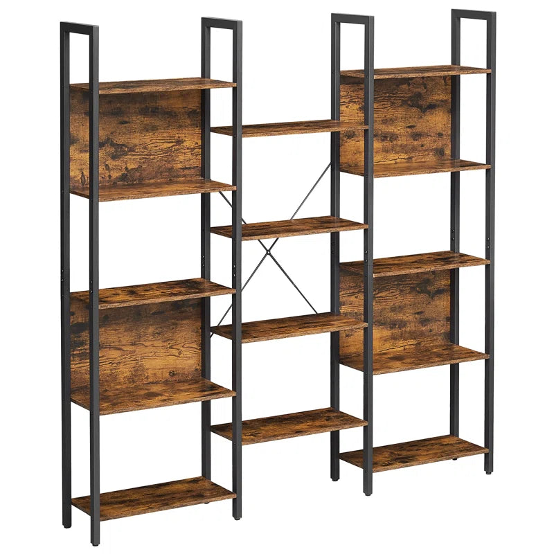 Jaliyah 166Cm H X 158Cm W Steel Etagere Bookcase