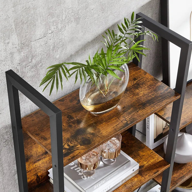 Jaliyah 166Cm H X 158Cm W Steel Etagere Bookcase