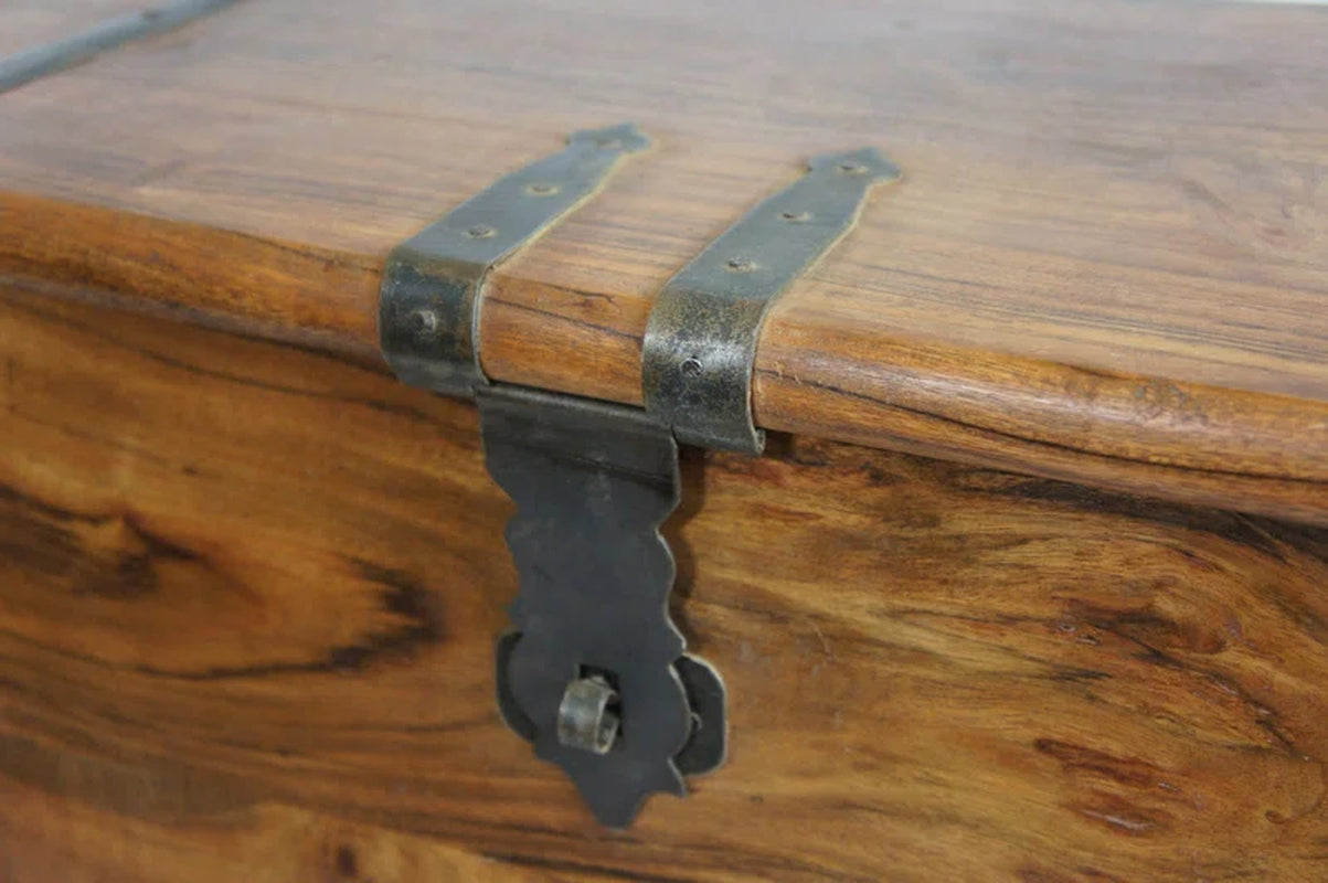 Balic Solid Wood Trunk Coffee Table with Storage