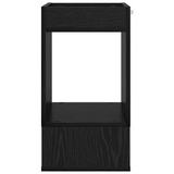 Modern Black Oak End Table with Storage, Engineered Wood, 30 × 30 × 56 cm