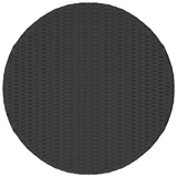 Round Black Outdoor Tea Table, PE Rattan and Steel, 68 × 30 cm