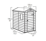 Manor 4 Ft. W X 6 Ft. D Apex Outdoor Garden Shed