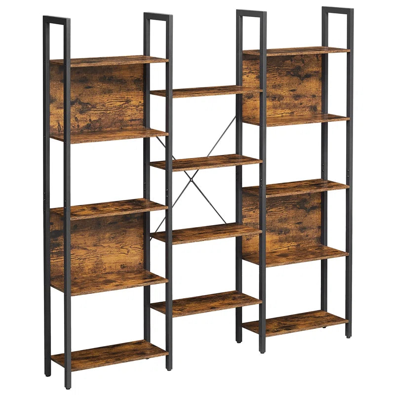 Jaliyah 166Cm H X 158Cm W Steel Etagere Bookcase