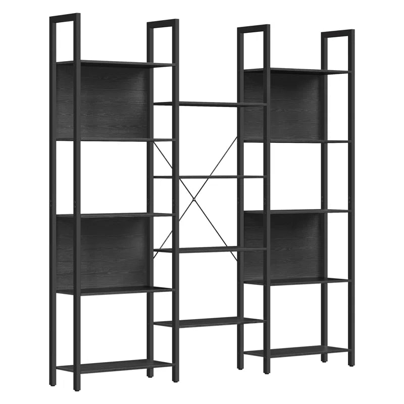 Jaliyah 166Cm H X 158Cm W Steel Etagere Bookcase