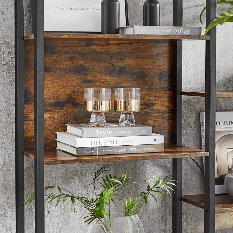 Jaliyah 166Cm H X 158Cm W Steel Etagere Bookcase