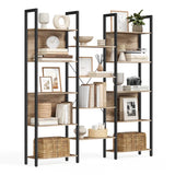 Jaliyah 166Cm H X 158Cm W Steel Etagere Bookcase