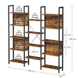 Jaliyah 166Cm H X 158Cm W Steel Etagere Bookcase